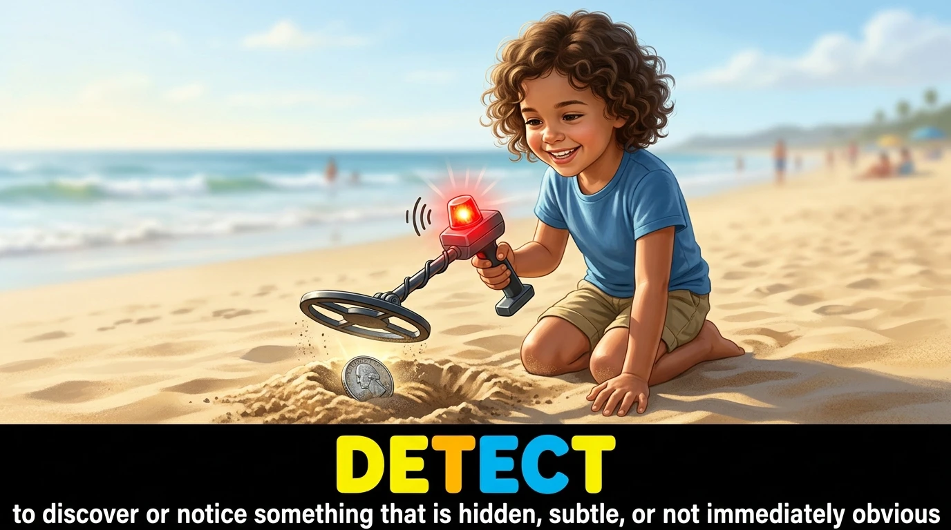 English Illustration for detect
